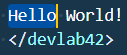 Hello World! </devlab42>